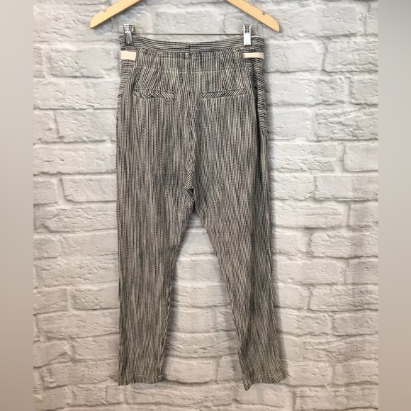 NWT Free People Light At Sunrise Indigo Blue Striped High Waisted Pants Sz 0 - Picture 6 of 7